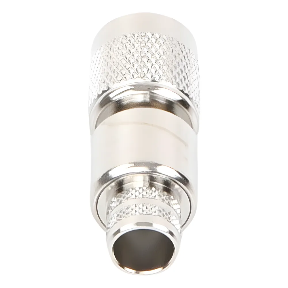 Conector TNC Macho Inverso, Anillo Plegable para ensamblar en cables RG-8/U, LMR-400, Níquel, Oro, Teflón – vista 4