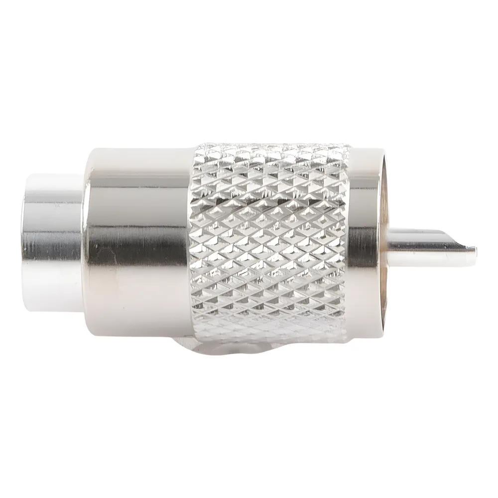 Conector UHF Macho (PL-259) para cables LP-400, RG-8/U, RG-8U-SYS, 8237, 8267, 8268, 9913, CTN-400, 7810, 8214, 7810A, RFLASH-1113, LMR-400, Plata (Concha-Níquel)/ Plata/ D.A.P. (Fibra Sintética) – vista 4
