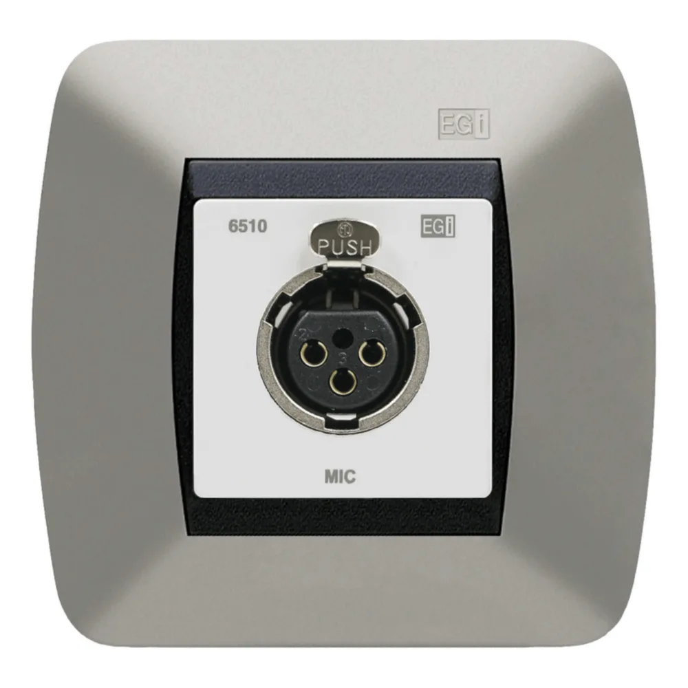 CONEXIÓN CAJA 60 MM. XLR HEMBRA DE PARED. BLANCO.