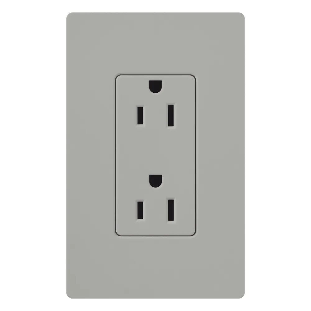 Contacto dúplex de pared 15 A / 125 V, línea Claro, para instalaciones residenciales y comerciales – vista 2