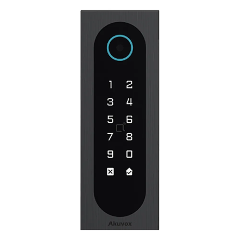Control de Acceso Slim Akuvox A08S / Aluminio y Vidrio Templado / IP65 & IK09 / Capacidad para 20,000 Tarjetas / Métodos de Acceso Multi (QR, Bluetooth, PIN, RFID) / Soporta Wiegand / 1 Salida de Relay – vista 3