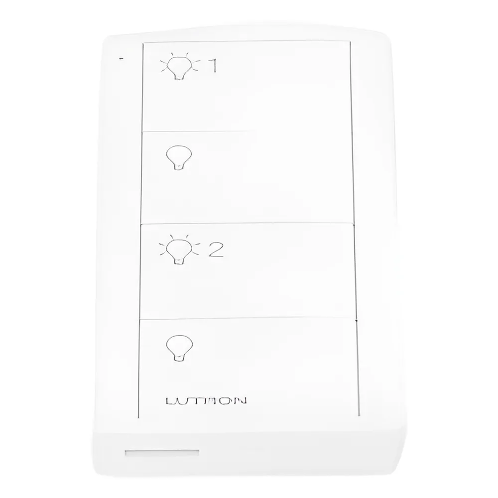 Control Pico inalámbrico de 4 botones para encender y apagar dos grupos de luces, con batería de 10 años, compatible con Caseta Wireless, RadioRA 2 y HomeWorks QS – vista 2