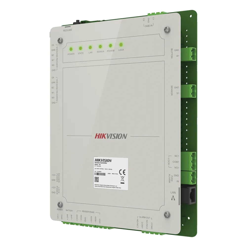 Controlador de Acceso 1 Puerta Administrable en la Nube con Hik-Connect Teams / Interfaz Web / 2 Lectores de Huella o Tarjeta / 100,000 Tarjetas / 10,000 Huellas / Incluye Gabinete y Fuente de Alimentación 12v 4A / Soporta Batería de Respald – vista 3