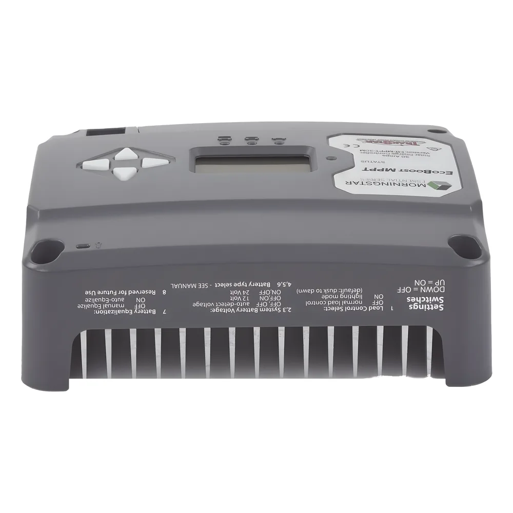 Controlador de Carga Solar EcoBoost MPPT 30A con Pantalla – vista 3