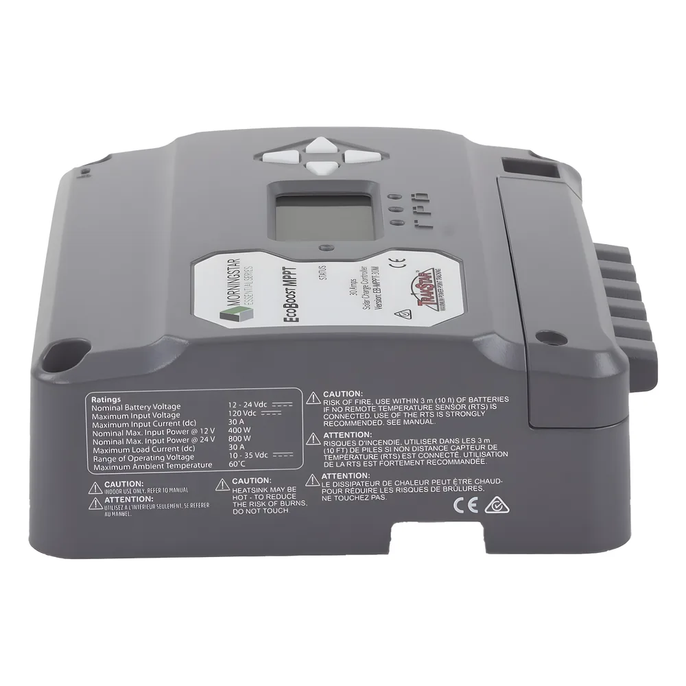 Controlador de Carga Solar EcoBoost MPPT 30A con Pantalla – vista 4
