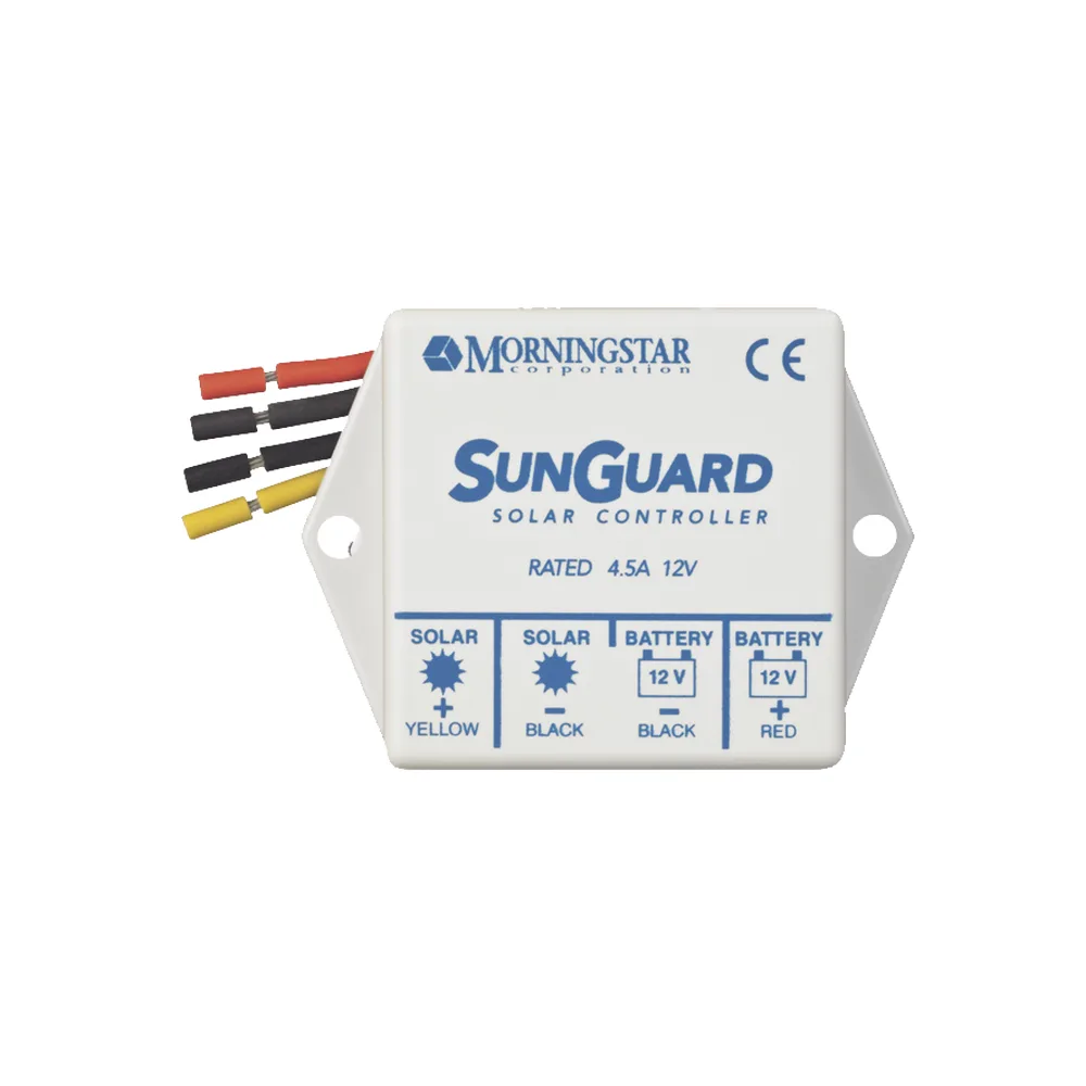 Controlador de Carga Solar PWM SunGuard 4.5 A / 12 VCC / Compensación de Temperatura / 100% Estado Sólido / -40°C a +85°C – vista 2
