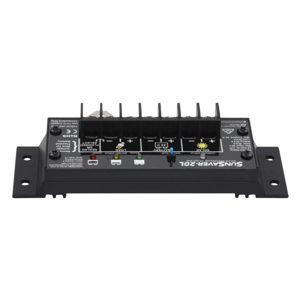 Controlador de Carga Solar SunSaver PWM 20 A / 24 VCC / Encapsulado Epóxico / Clase 1 Div 2 / Compensación de Temperatura – vista 4
