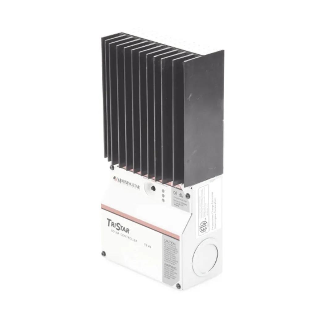 Controlador de Carga Solar TriStar PWM 45 A / 12V 24V 48V / Puerto RS-232 / Hasta 4 kW / Disipador de Calor / 7 Preajustes – vista 3