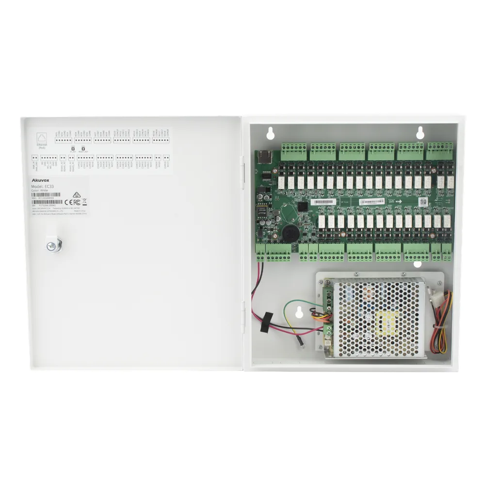 Controlador de Elevador IP Para 32 Pisos / Gestión 100% en la Nube / Interfaz Web / Pases Temporales desde App / Activación de Pisos desde App/ Wiegand / POE / 20,000 Tarjetas /100,000 Eventos / Compatible con Videoporteros Akuvox