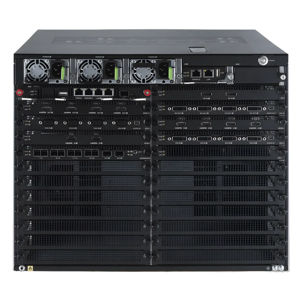 Controlador de Videowall / 23 Slots / 8U Rack / 10GbE / LCD y LED / 16 Divisiones por Salida / Cliente Multiplataforma – vista 2