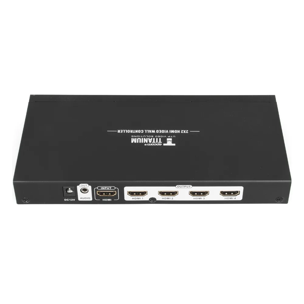 Controlador de VIDEOWALL  de 2 x 2 / Distribuye en 4 pantallas el video de 1 Entrada HDMI  / Resolución 1080p a 60 Hz. / Salida de audio de 3.5mm / Modo pantalla Completa o Modo Clon / Muy Fácil de crear una pared de Video Wall – vista 4