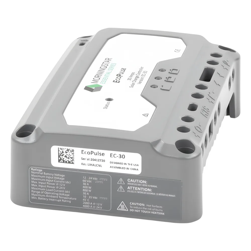 Controlador solar 12/24 Vcc de 30 Amp. Sin pantalla de medición. – vista 5