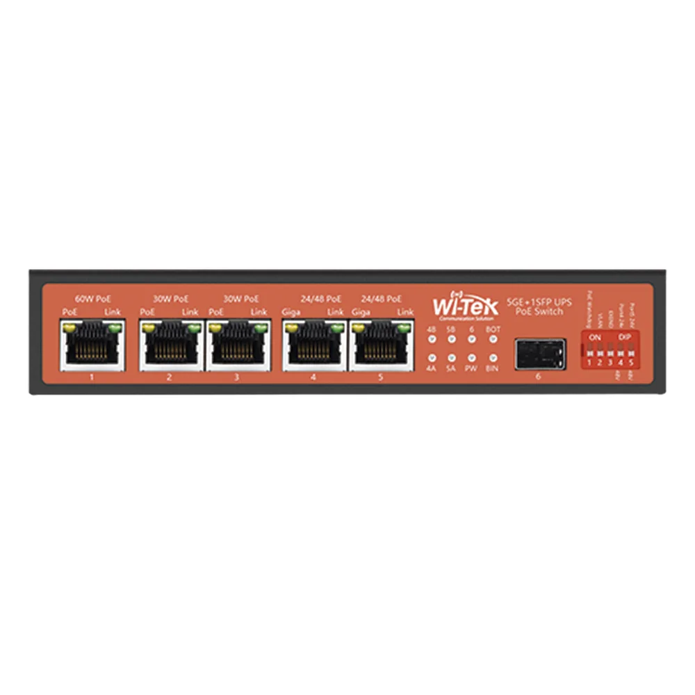 Controlador Solar de 15A con Switch PoE / 1 Puerto Gigabit PoE 802.3 bt / 2 Puertos PoE 802.3 af/at / 2 Puertos PoE Pasivo 24/48 Vcc / 1 Puerto SFP / No administrable