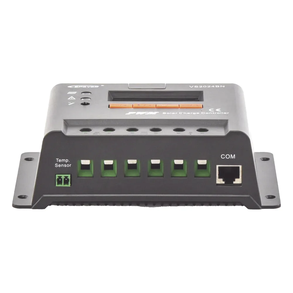 Controlador Solar de Carga y Descarga PWM 12/24V 20A con Display, Parámetros Configurables – vista 2