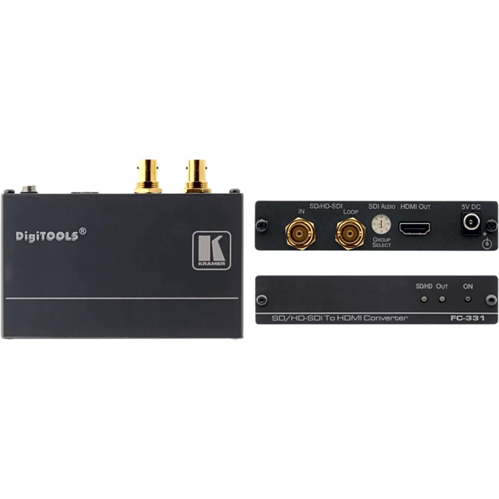 Convertidor de Formatos SDI a HDMI | Hasta 3G HD-SDI Nivel A | Entrada SD/HD/3G HD-SDI con Lazo BNC | Salida HDMI | Audio Embebido | De-embebedor de Audio Seleccionable | Reclocking | LED Indicadores