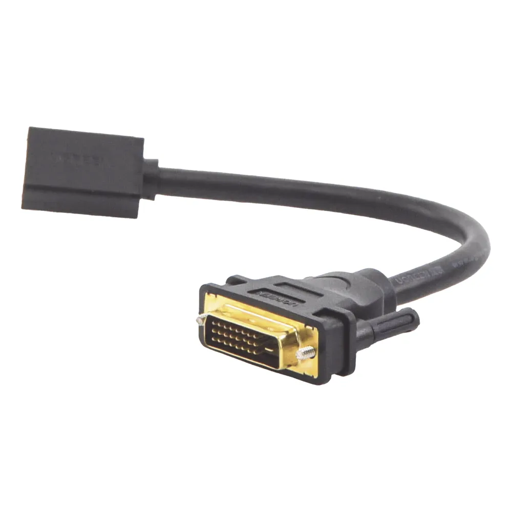 Convertidor DVI Macho a HDMI Hembra | Bidireccional | DVI 24+1 | 1080P@60Hz | Cable de 22 cm (8.66 Pulgadas) | Negro – vista 4