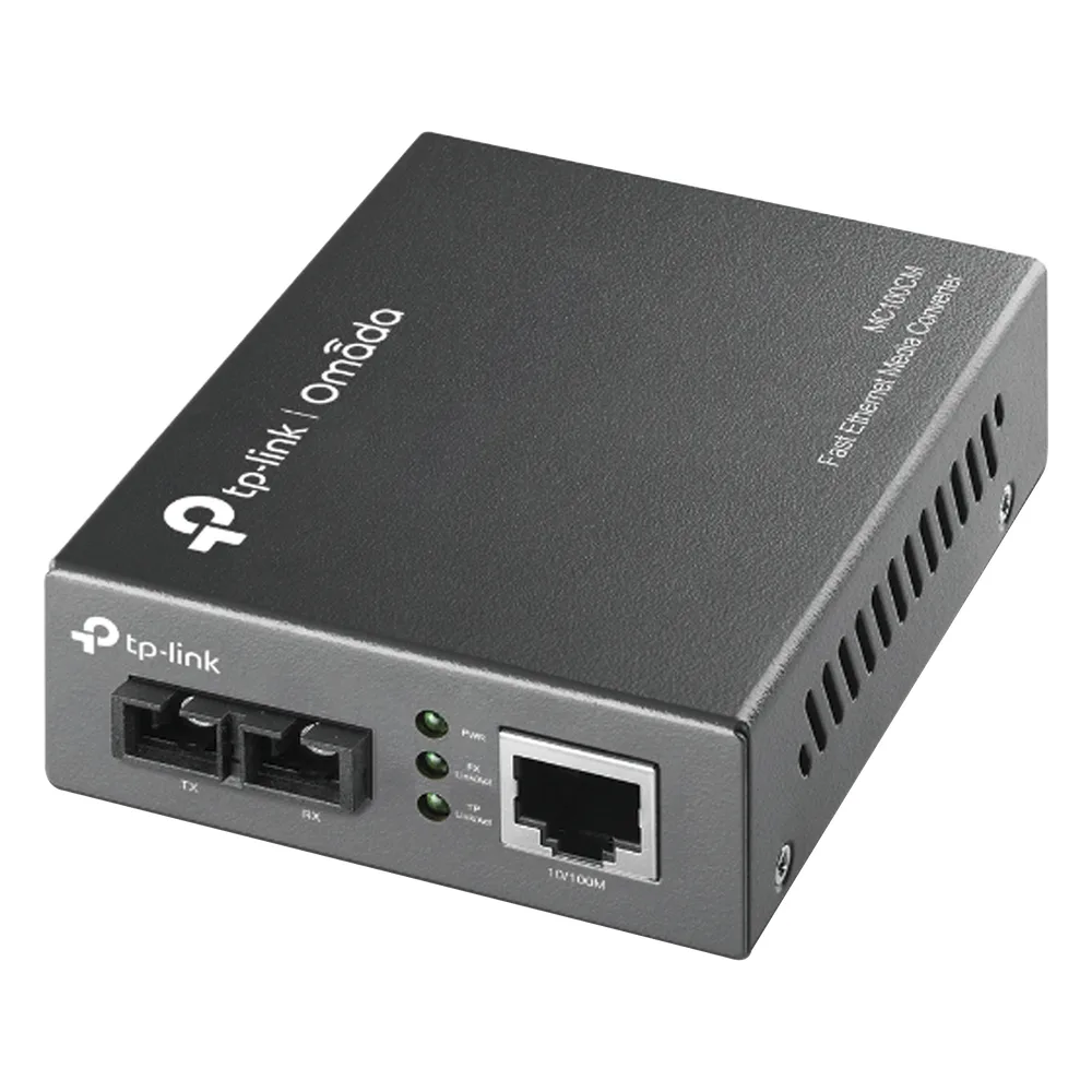 Convertidor Fibra Óptica Multimodo / 1 Puerto RJ45 10/100 Mbps / Puerto Fibra Óptica SC 100 Mbps / Hasta 2 Km / Plug and Play