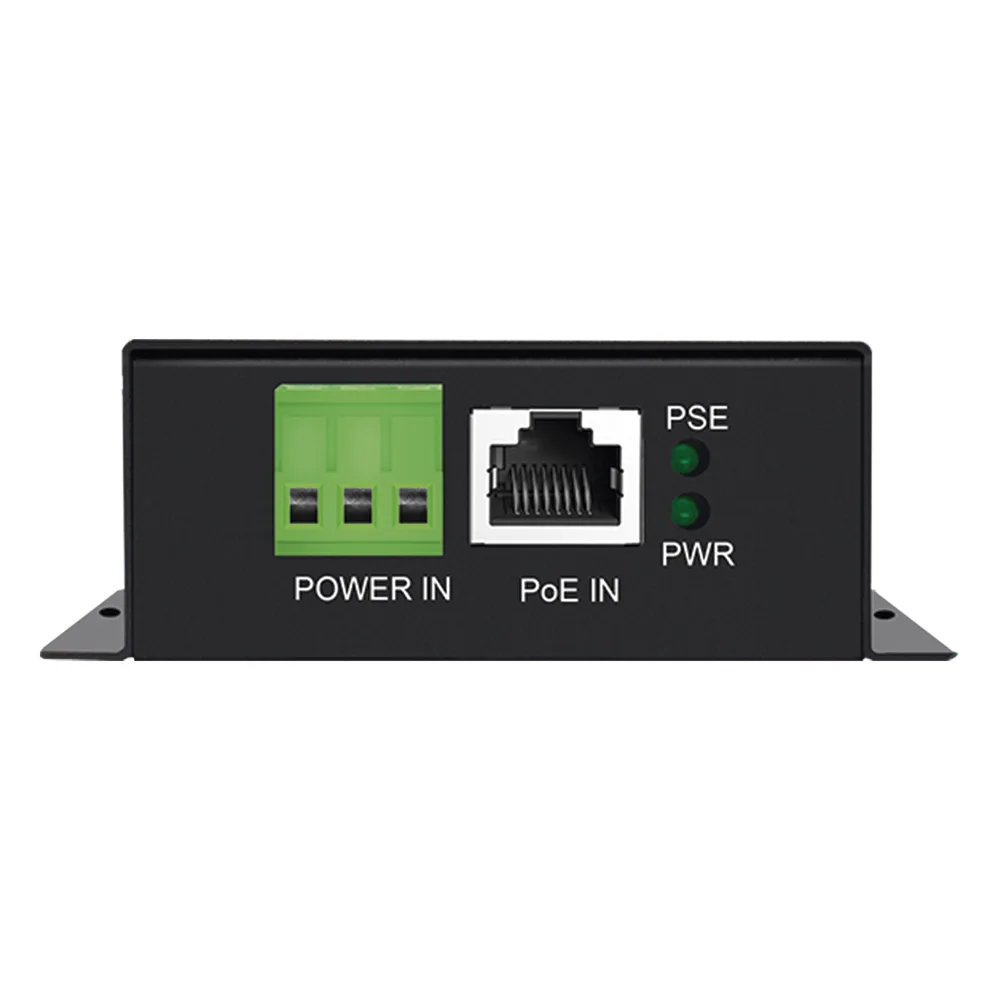 Convertidor PoE Industrial / Entrada PoE 802.3 af/at / Salida PoE pasivo 24V / Conexión plug and play / Alcance de hasta 100 metros / Ideales para Enlaces Inalámbricos – vista 2
