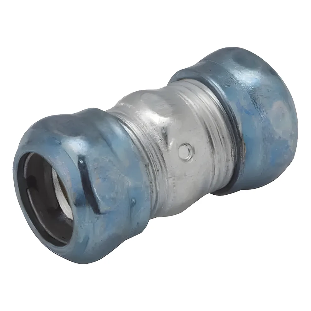 Cople Compresión Hermético de Acero Galvanizado para Pared Delgada de 1 1/2" .