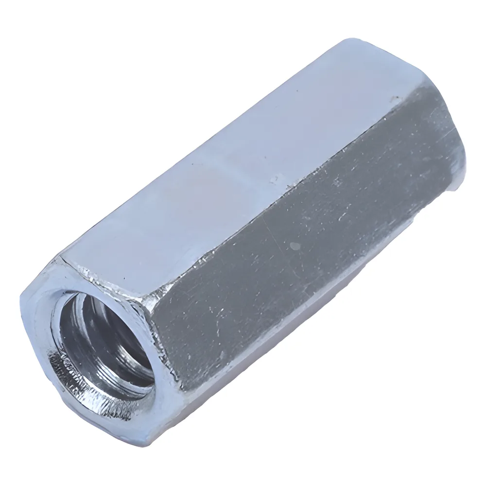 Cople hexagonal roscado cuerda maquina galvanizado de 6.5 mm (1/4") – vista 3