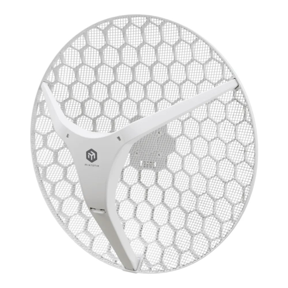 CPE para exteriores de largo alcance con Wi-Fi 6, ideal para enlaces punto a punto, disponible en una versión de 27 dBi (XL).