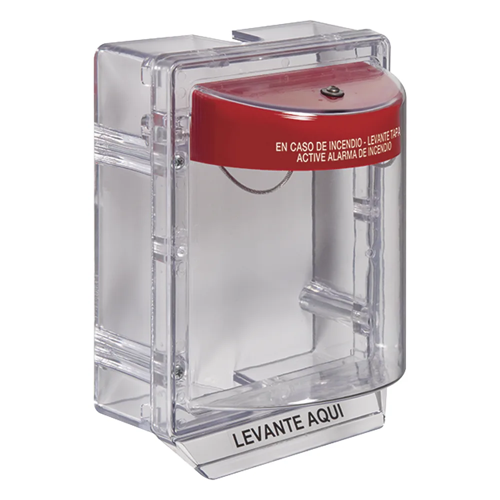 Cubierta Protectora Serie Stopper II® De Policarbonato, Con Bocina, Espaciador Transparente, Etiqueta en Español
