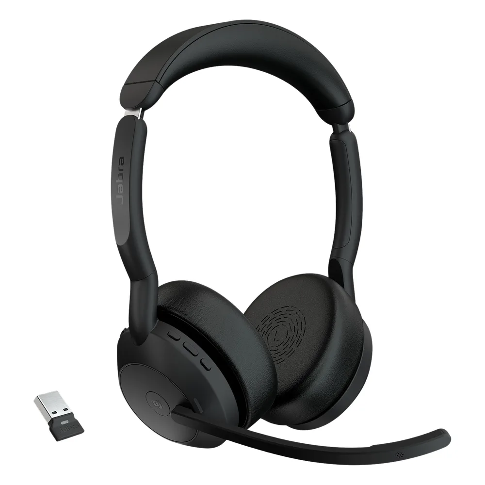 Diadema / Auricular Jabra Evolve2 55 Stereo / Bluetooth 5.2 + USB-A / Cancelación Activa de Ruido / 18h Batería (25599-999-999)