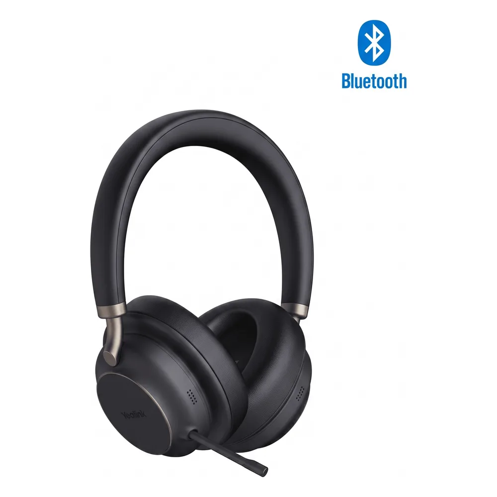 Diadema Inalámbrica BH76 Plus UC Black USB C/A de Yealink con Compatibilidad Completa para Plataformas UC y 6 Micrófonos para Voz de Alta Claridad