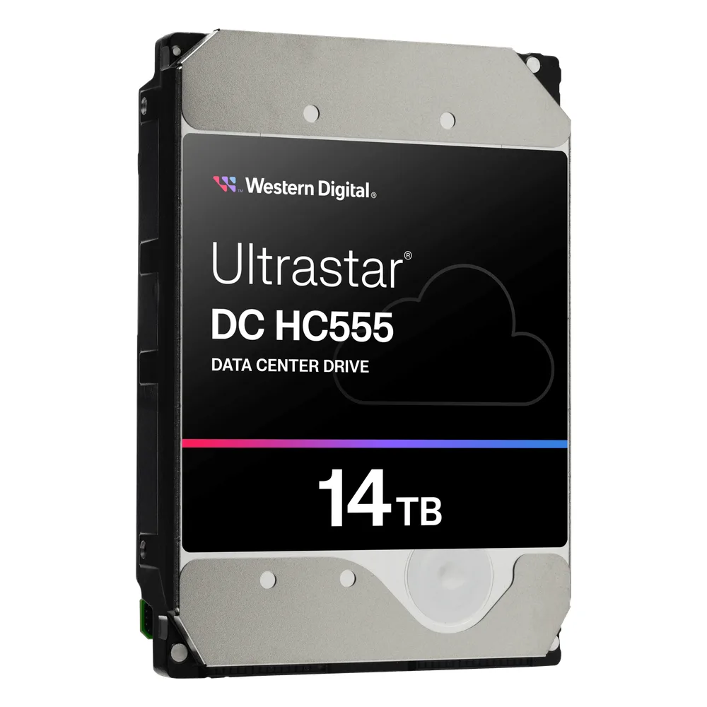 Disco Duro Empresarial WD Ultrastar HC555 14 TB | SATA 6Gb/s | 7200 RPM | 3.5" – vista 3