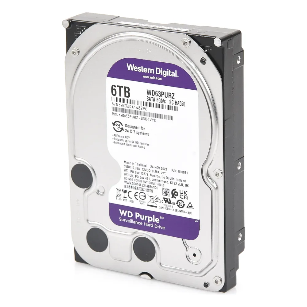 Disco Duro PURPLE de 6TB / 3 AÑOS DE GARANTÍA / Para Videovigilancia – vista 4