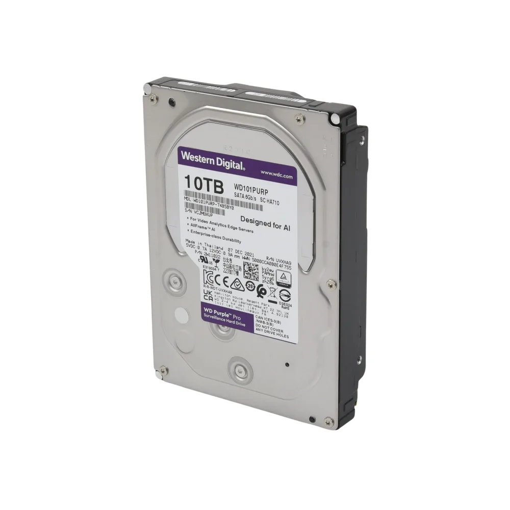 Disco Duro Purple Pro de 10 TB / 7200 RPM / Optimizado para Soluciones de Videovigilancia con Analiticos (Meta Data) / Uso 24-7 / 5 Años de Garantia – vista 4