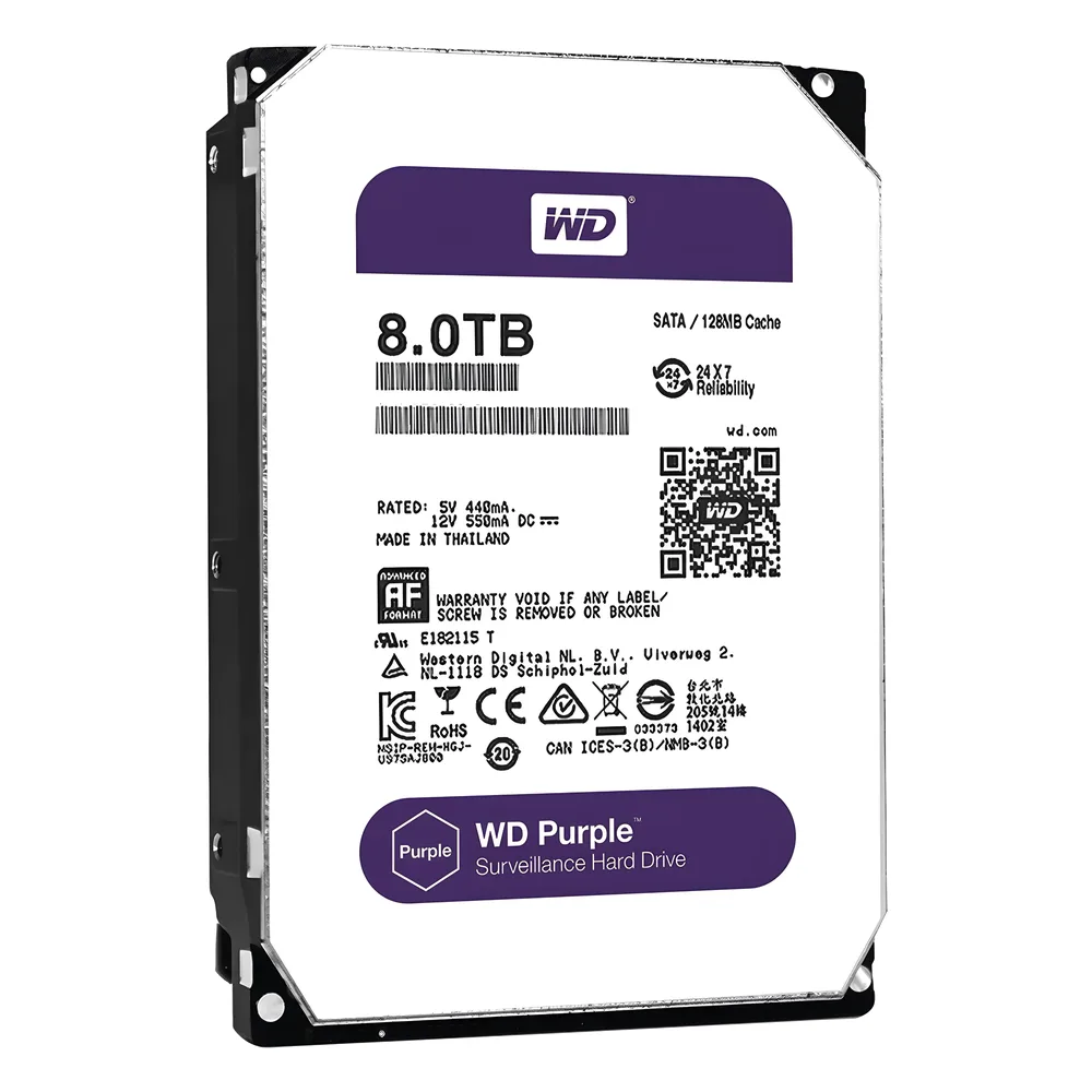 Disco duro WD de 8TB / 5400RPM / Optimizado para Videovigilancia