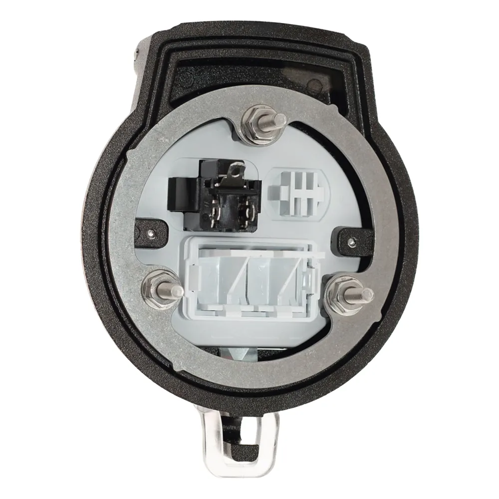 Dispositivo Circular de Puertos de Acceso a Datos, Con Dos Espacios Para Módulos Mini-Com y Un Receptáculo NEMA 5-15R, Protección IP66, de 3" de Diámetro – vista 2