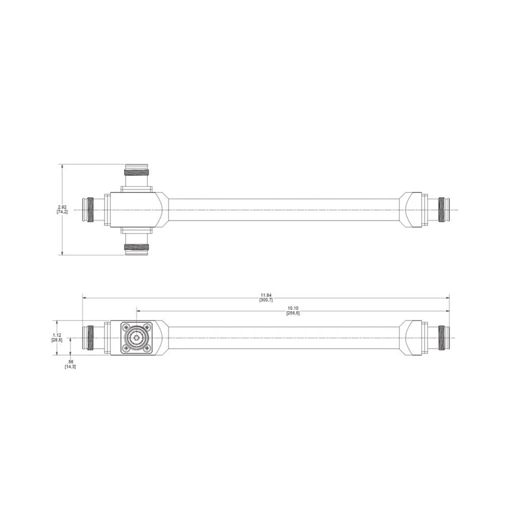 DIVISOR REACTIVO DE 3 VIAS 617-5925MHz 300W -161dBc 4.3-10 IP67 – vista 2