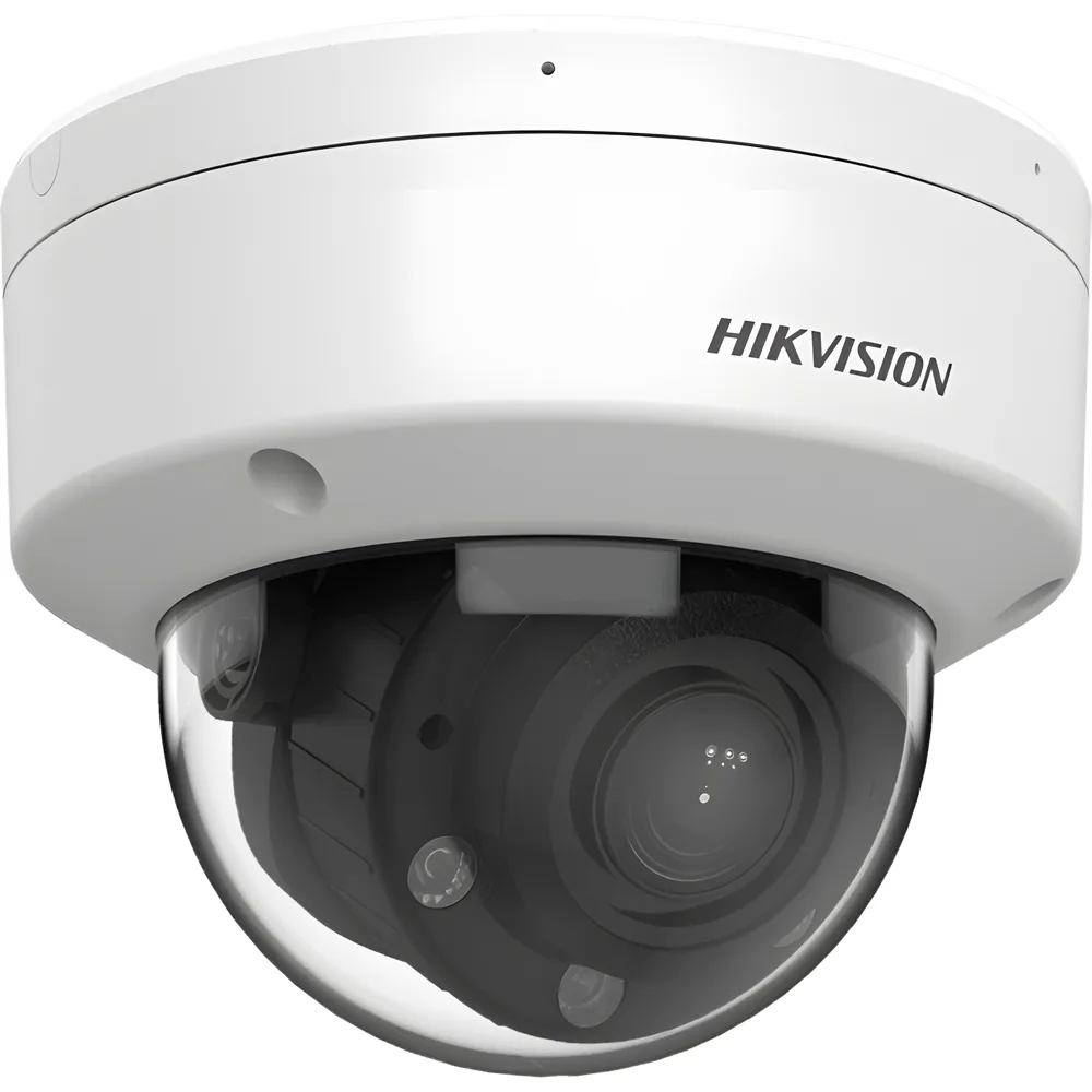 Domo IP 4 Megapíxel / Lente Motorizado 2.8 a 12 mm / Dual Light (30 mts IR + 30 mts Luz Blanca) / Motion Detection 2.0 / Microfono Integrado / Exterior IP67 / IK08 / WDR 120 dB / PoE / Micro SD – vista 2