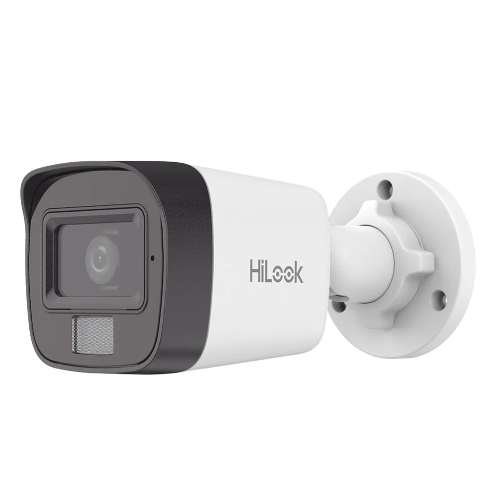 [Dual Light] Bala IP 2 Megapixel (1080p) / Lente 2.8 mm / Ángulo de visión 101° / 20 mts IR + 15 mts Luz Blanca / Micrófono Integrado / ACUSENSE Lite / Exterior IP67 / PoE / dWDR / H.265+ / ONVIF