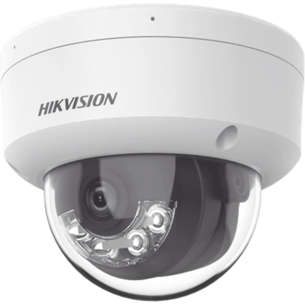 [Dual Light] Domo IP 2 Megapixel / Lente 2.8 mm / 30 mts IR + Luz Blanca / Micrófono Integrado / Antivandálico IK08 / ACUSENSE Lite / Exterior IP67 / H.265+/H.264+ / PoE / ONVIF (Profile S/T)