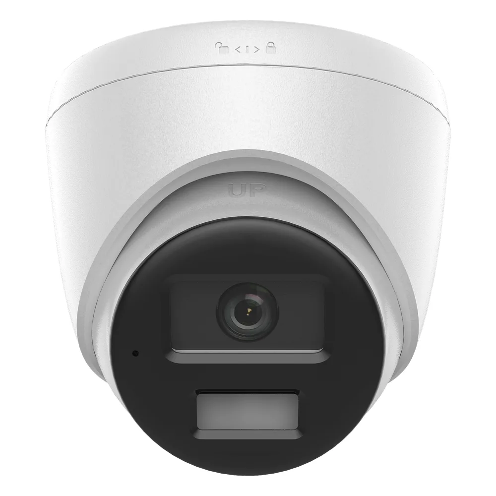 [Dual Light] Turret IP de 2 Megapixel   / Lente 2.8 mm /  Ángulo de visión 101° / 20 mts IR + 15 mts Luz Blanca / Micrófono Integrado / ACUSENSE Lite /  Exterior IP67 / PoE / dWDR / H.265+ / ONVIF – vista 2