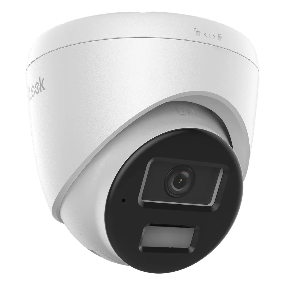 [Dual Light] Turret IP de 2 Megapixel   / Lente 2.8 mm /  Ángulo de visión 101° / 20 mts IR + 15 mts Luz Blanca / Micrófono Integrado / ACUSENSE Lite /  Exterior IP67 / PoE / dWDR / H.265+ / ONVIF – vista 3