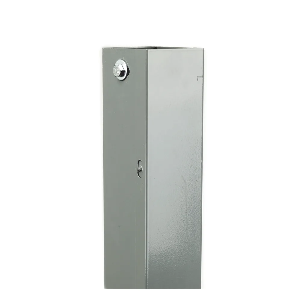 Ducto Cuadrado Embisagrado 10 x 10 cm, fabricado en lámina de acero al carbón, hasta 159 cables cat6, incluye cople con tornillería y 1 knock out por lado – vista 2