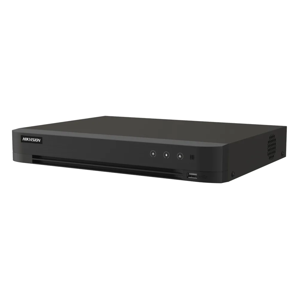DVR 16 Canales TURBOHD + 16 Canales IP / 8 Megapixel (4K) / Audio Bidireccional / ACUSENSE / Reconocimiento Facial / 2 Bahías de Disco Duro / Salida de Video en 4K / H.265+ – vista 4