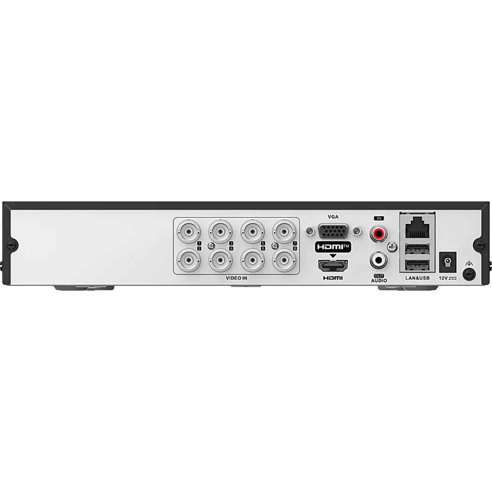 DVR 8 Canales TURBOHD + 4 Canales IP / 5 Megapixel Lite - 3K Lite / Audio Bidireccional / GUANLAN / Reconocimiento Facial / ACUSEARCH / 1 Bahia de Disco Duro / Salida de Video en 4K / H.265+ – vista 4