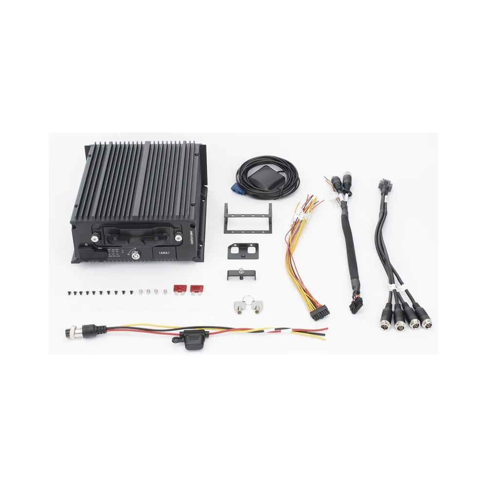 DVR Hibrido Móvil 1080p / 4 Canales TURBO + 8 Canales IP / Soporta 4G / WiFi / GPS / Sensor G / Soporta 2 Memorias SD / Alarmas I/O / Salida de Video – vista 5