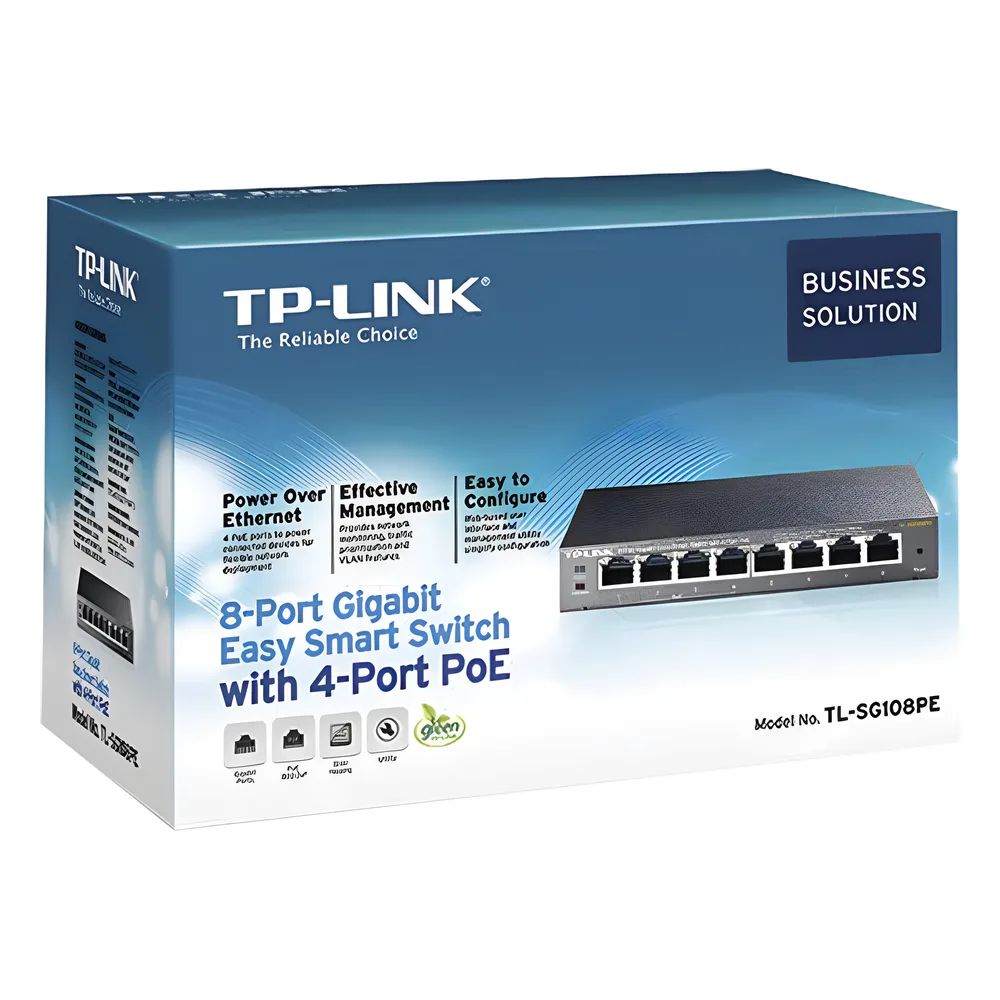 Easy Smart Switch PoE JetStream , 8 puertos 10/100/1000 Mbps  55 W