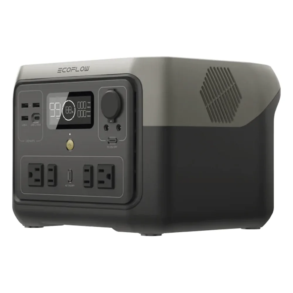 EcoFlow River 2 Max | Estación de Energía Portátil 512Wh Litio LFP / 4 AC 500 W (Max. 1000W) / 1 USB-C 100W / 3 USB -A 12W / Cargador de Coche 8A a 12 o 24V / Conectividad WiFi y Bluetooth (App) / Carga Solar 220W Max. – vista 3