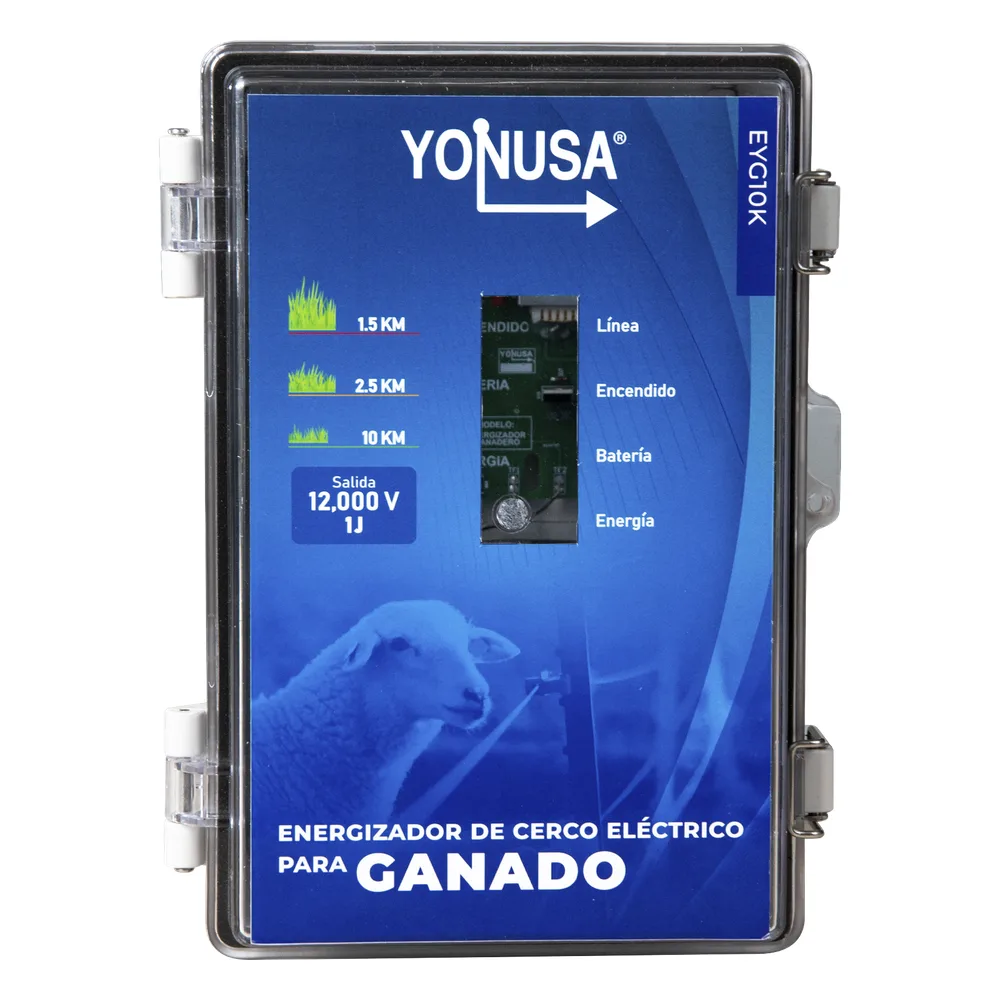 Energizador para Ganado 10,000Volts-2JOULES/ 25,000 metros lineales de protección / Cercas Electrificadas