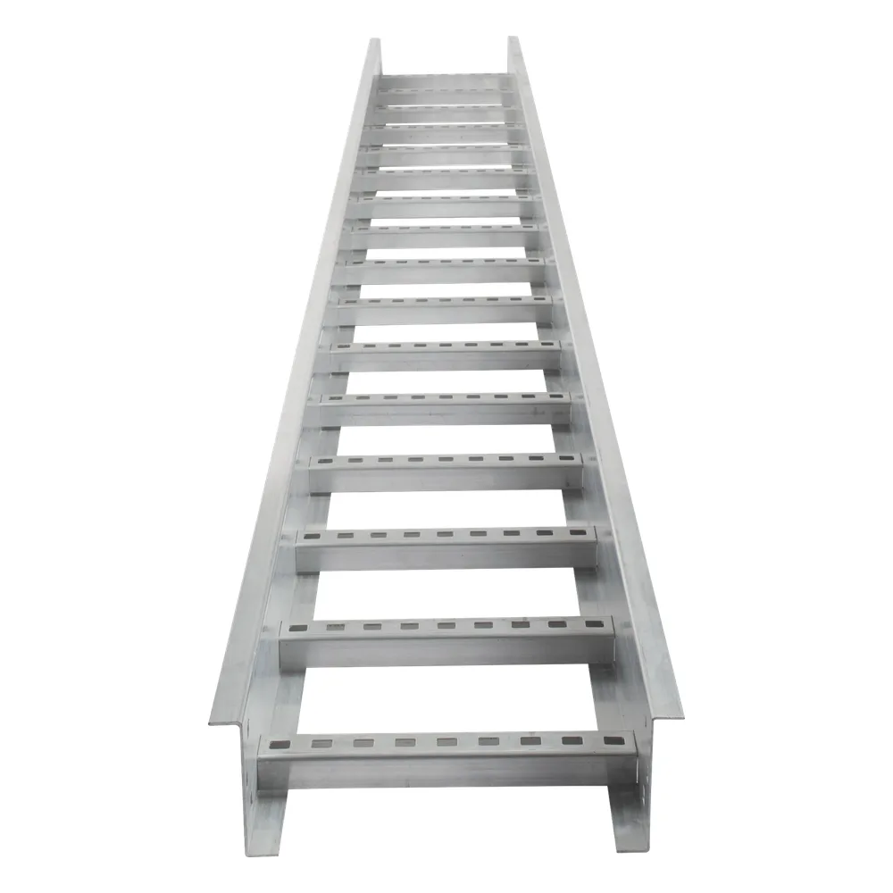 Escalera de Aluminio Portacables / Perfil Z / Peralte 3 1/4" /Paso 9" / Ancho 6" / 3.66 metros / Capacidad Máx. 137 Cables / Incluye Cople Union y Tornillería