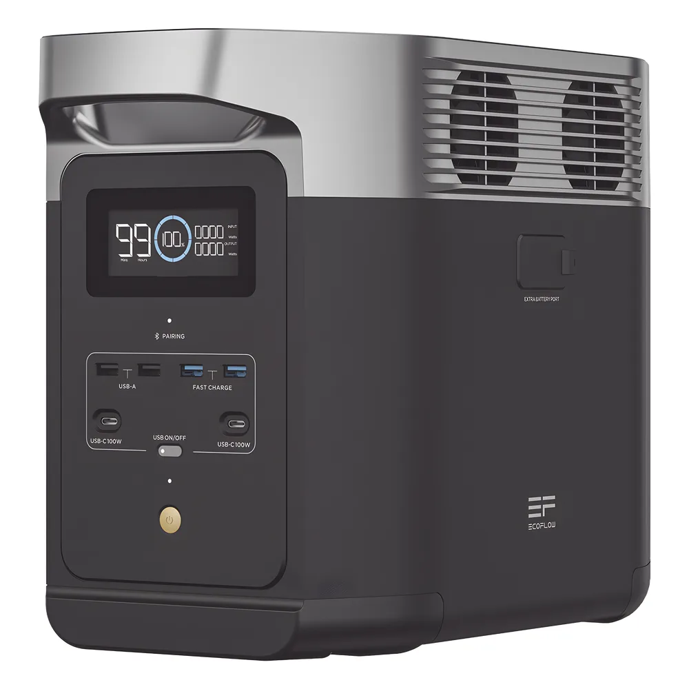 Estación de Energía Portátil Delta 2 1024Wh Litio LFP / 6 AC 1800 W (Max. 2200W) / 2 USB-C 100W / Capacidad para Aumentar Respaldo / Cargador de Coche 10A a 12.6V / Conectividad WiFi y Bluetooth (App) / Carga Solar 500W Max. – vista 6