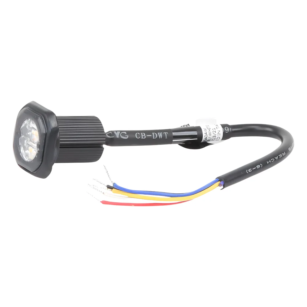 Estrobo Empotrable de 6 LED, Ambar/Blanco, Lente Transparente – vista 2