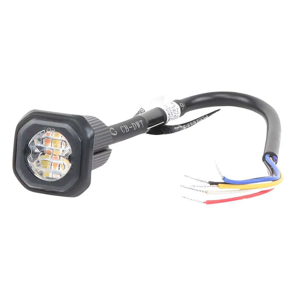 Estrobo Empotrable de 6 LED, Ambar/Blanco, Lente Transparente – vista 3